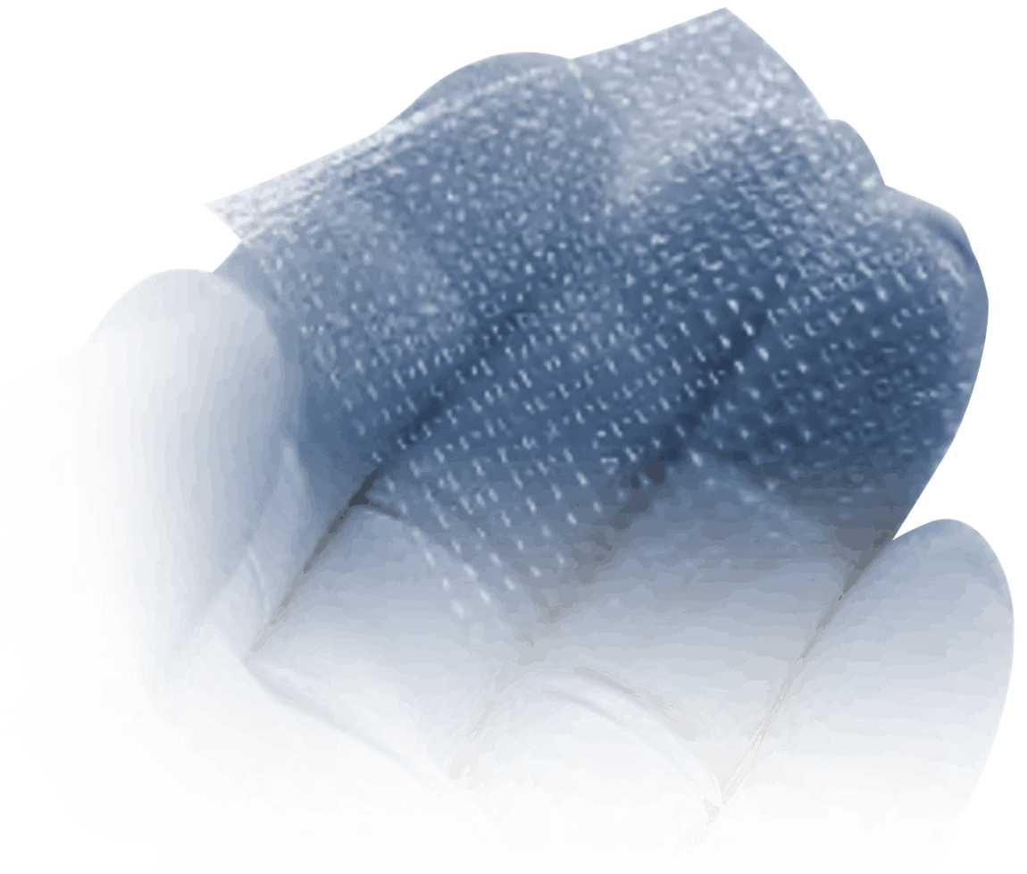 Advanced wound care allograft membrane in hand